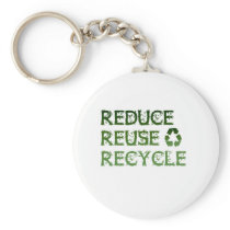 Reduce Reuse Recycle Keychain