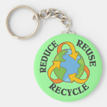 Reduce Reuse Recycle Keychain
