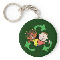 Reduce Reuse Recycle Kids Key Chains