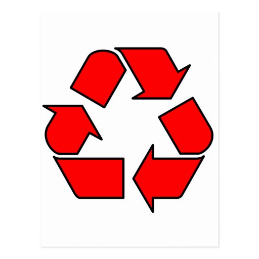 Reduce Reuse Recycle Logo Symbol Arrow 3R Postcard