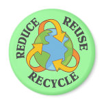 Reduce Reuse Recycle Magnet