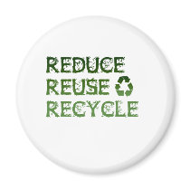 Reduce Reuse Recycle Refrigerator Magnets