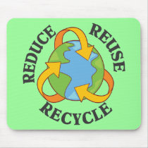 Reduce Reuse Recycle Mouse Pad