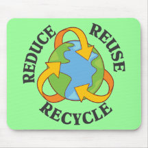 Reduce Reuse Recycle Mouse Pad