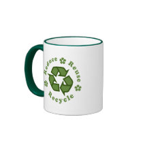 Reduce Reuse Recycle Coffee Mugs