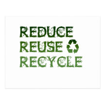 Reduce Reuse Recycle Post Card