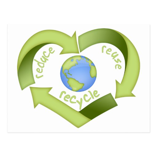Reduce, Reuse, Recycle Post Card