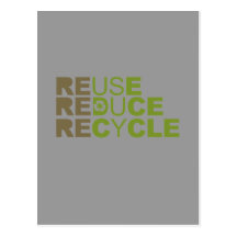 Reduce Reuse Recycle Post Cards