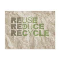 REDUCE REUSE RECYCLE - POST CARD