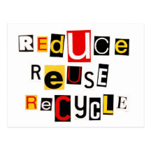 Reduce Reuse Recycle Postcard