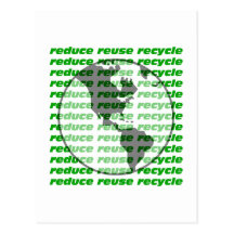 reduce reuse recycle postcards