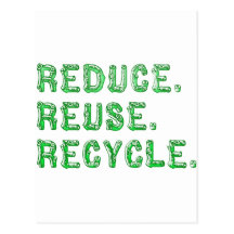 Reduce Reuse Recycle Postcards
