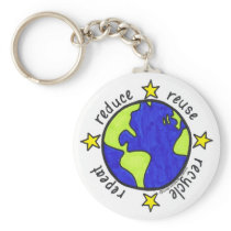 Reduce Reuse Recycle Repeat Key Chain