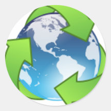 Reduce Reuse Recycle Save the Earth Day Stickers