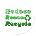 Reduce Reuse Recycle stickers