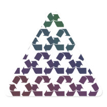 Reduce Reuse Recycle Triangle Stickers