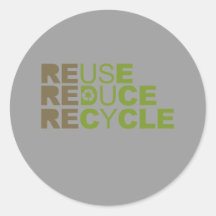 Reduce Reuse Recycle Stickers