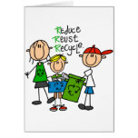Reduce, Reuse, Recycle t-shirts and Gifts Greeting Cards