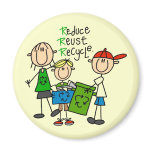 Reduce, Reuse, Recycle t-shirts and Gifts magnets