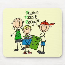 Reduce, Reuse, Recycle t-shirts and Gifts Mouse Mat