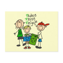 Reduce, Reuse, Recycle t-shirts and Gifts Post Card