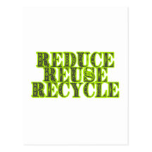 Reduce Reuse Recycle Vintage Recycling Design Post Card