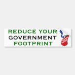 Reduce Your Government Footprint Bumper Stickers