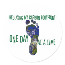 Reducing my carbon footprint stickers