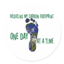 Reducing my carbon footprint sticker