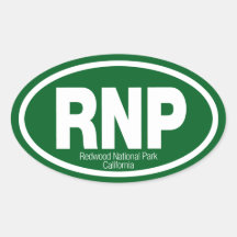 Redwood National Park Oval Stickers