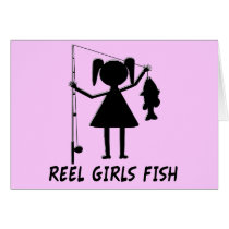 REEL GIRLS FISH GREETING CARDS