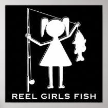 REEL GIRLS FISH - POSTER