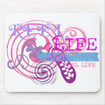 Reel Life in Pink Mouse Pads