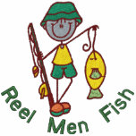 Reel Men Fish embroidered shirts
