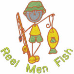 Reel Men Fish embroidered shirts