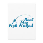 Reel Men Fish Naked postcards