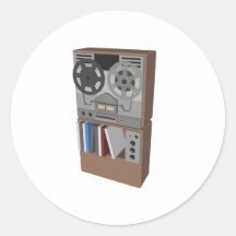 Reel to Reel Tape Player: 3D Model: Round Stickers