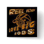 Reel Women Fishing T-shirts and Gifts Button