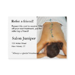 Referral Card with blue and green stones business cards