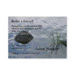 Referral Card with water and stones business cards