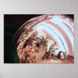 Reflecting ball and cymbidium orchids print