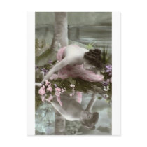 *Reflecting Beauty* Vintage Woman Postcard