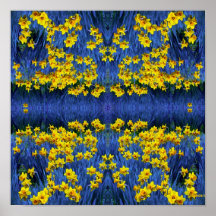Reflecting Daffodils Print