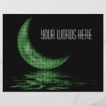 Reflection Crescent Moon On Lake Green Full Colour Flyer