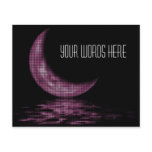 Reflection Crescent Moon On Lake Pink