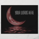 Reflection Crescent Moon On Lake Red Full Colour Flyer