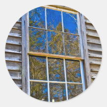 Reflection in a Window Round Stickers