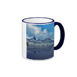 reflection of a mountain, on a mug
