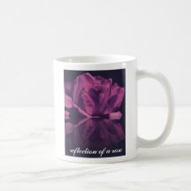 Reflection of a rose coloured rose, mug
