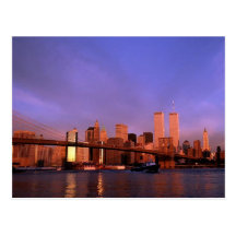 Reflection PC Twin Towers World Trade Centre NYC Post Cards